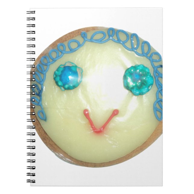 Cuaderno Emoji de pelo azul Arte Imprimir/Gráfico (Frente)
