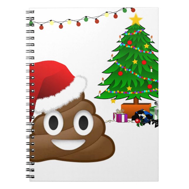 Cuaderno emoji de poo de navidades (Frente)