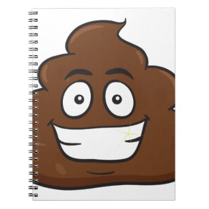 Cuaderno emoji de poop divertida