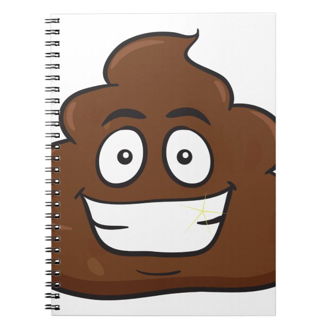 Cuaderno emoji de poop divertida (Frente)