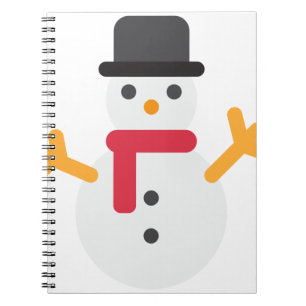 Cuaderno emoji de snowman de los navidades