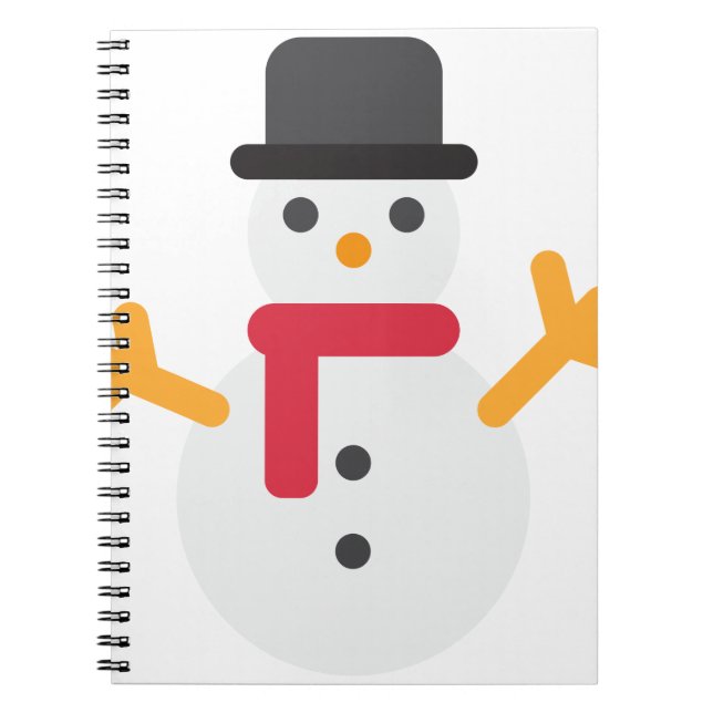 Cuaderno emoji de snowman de los navidades (Frente)
