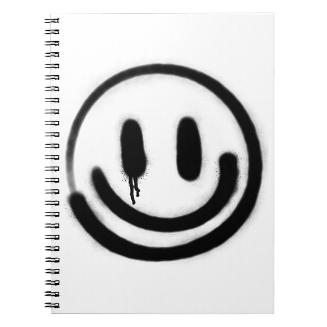 Cuaderno emoji de sonrisa triste (Frente)