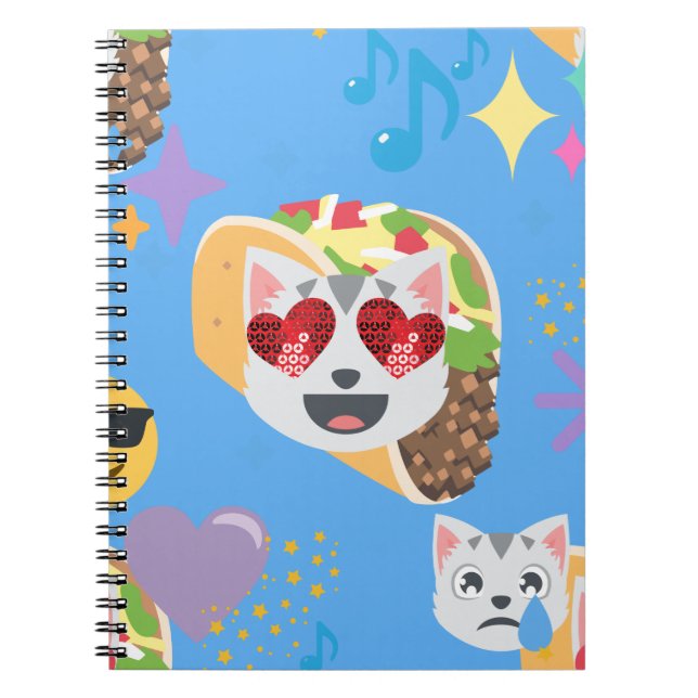 Cuaderno emoji de taco cat (Frente)
