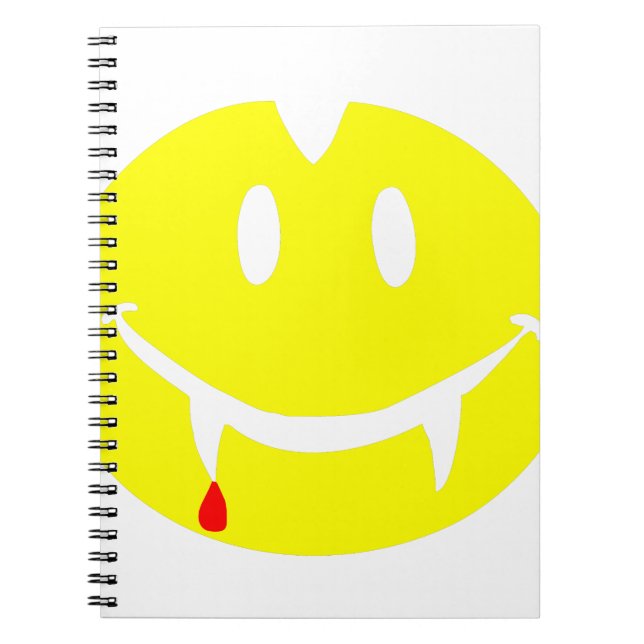 Cuaderno emoji de vampiro dracula (Frente)