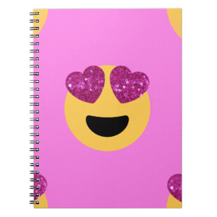 Cuaderno emoji del ojo del corazón