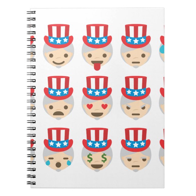 Cuaderno emoji del tío sam (Frente)