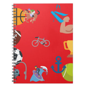 Cuaderno emoji deportiva