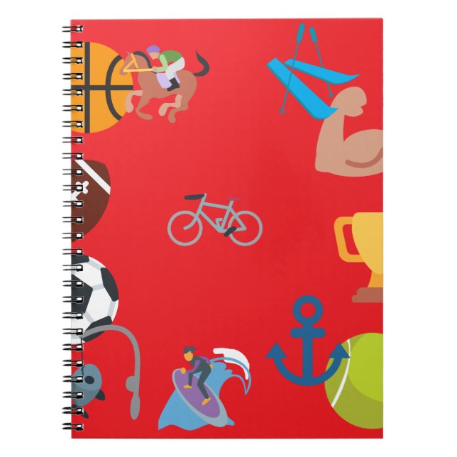 Cuaderno emoji deportiva (Frente)