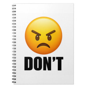 Cuaderno Emoji Enojado NO