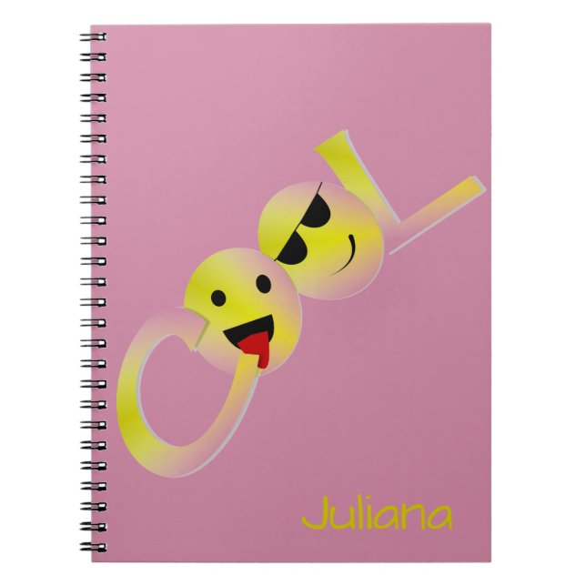Cuaderno Emoji fresca (nombre del cambio) (Frente)