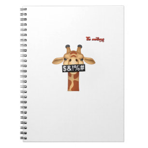 Cuaderno emoji insultando la ira de la jirafa