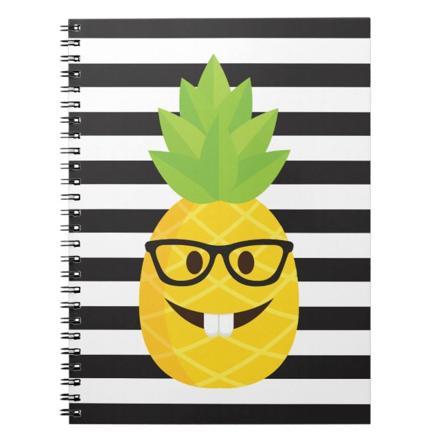 Cuaderno emoji nerd pineapple (Frente)