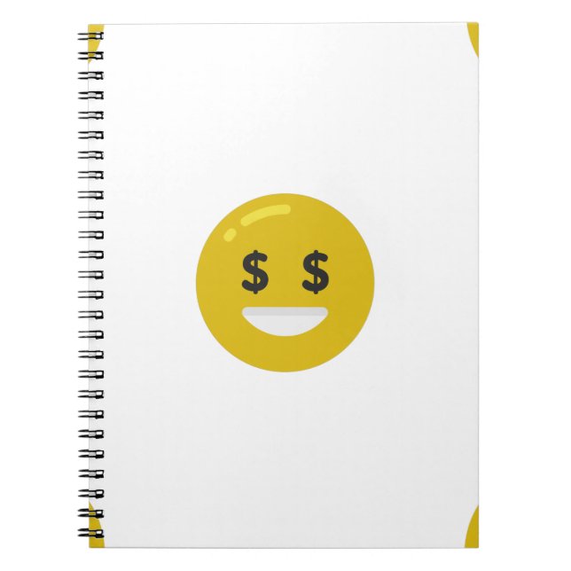 Cuaderno emoji ocular de dinero (Frente)