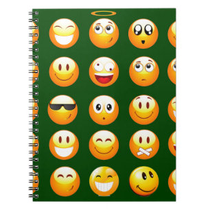 Cuaderno emoji verde oscuro