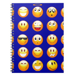 Cuaderno emojis azul oscuro