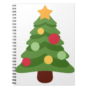 Cuaderno emojis de árboles de navidad