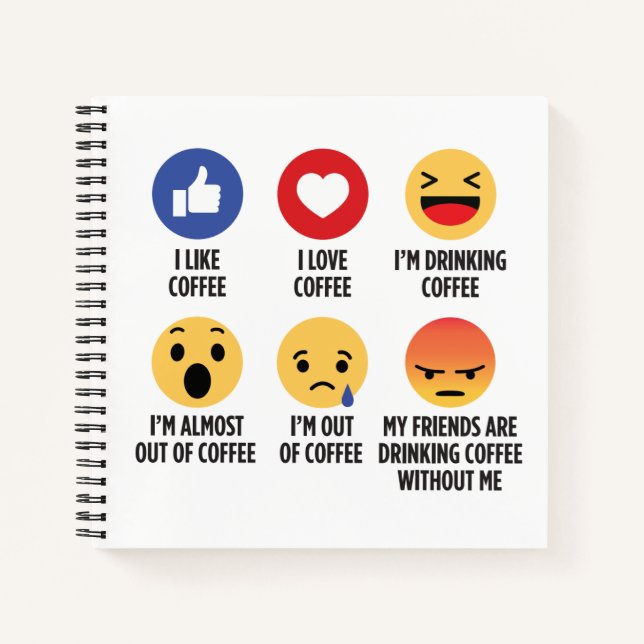 Cuaderno Emojis de café (Anverso)