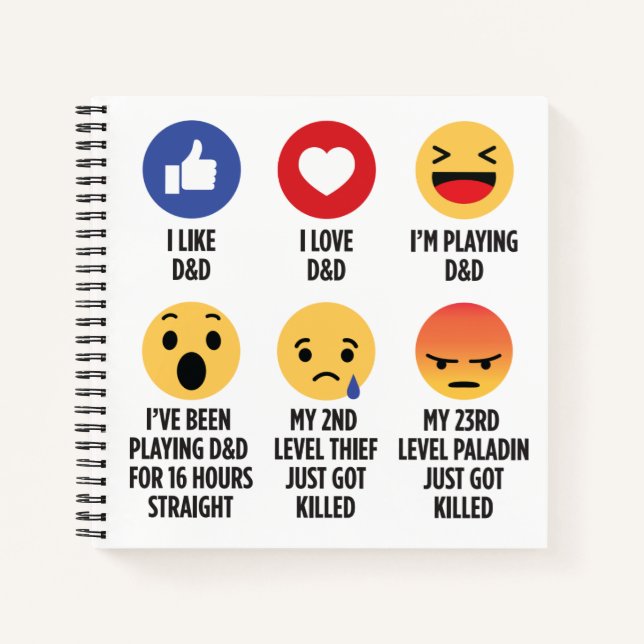 Cuaderno Emojis de D&D (Anverso)