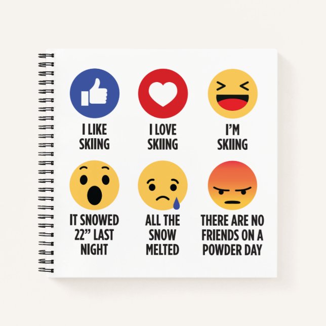 Cuaderno Emojis de esquí (Anverso)