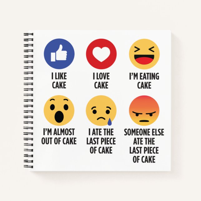 Cuaderno Emojis de pasteles (Anverso)