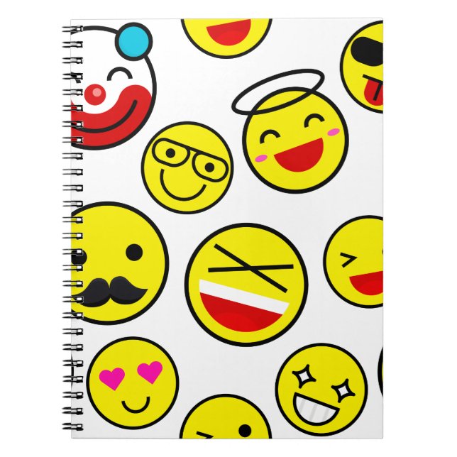 Cuaderno emojis de payasos divertidos (Frente)