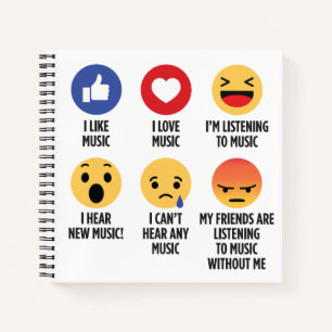 Cuaderno Emojis musicales
