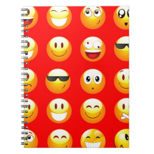 Cuaderno emojis rojas