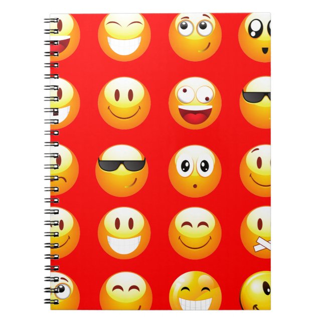 Cuaderno emojis rojas (Frente)