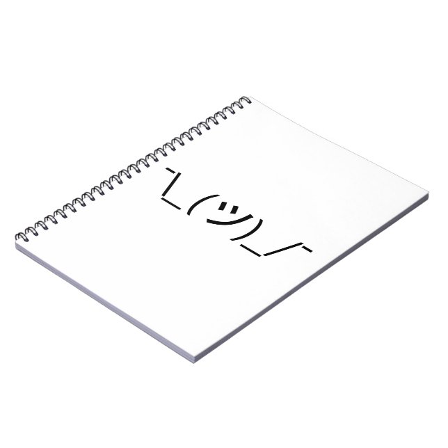 Cuaderno Emoticon de arbusto ¯\_(ツ)_/ Ø Kaomoji japonés (Lado Izquierdo)