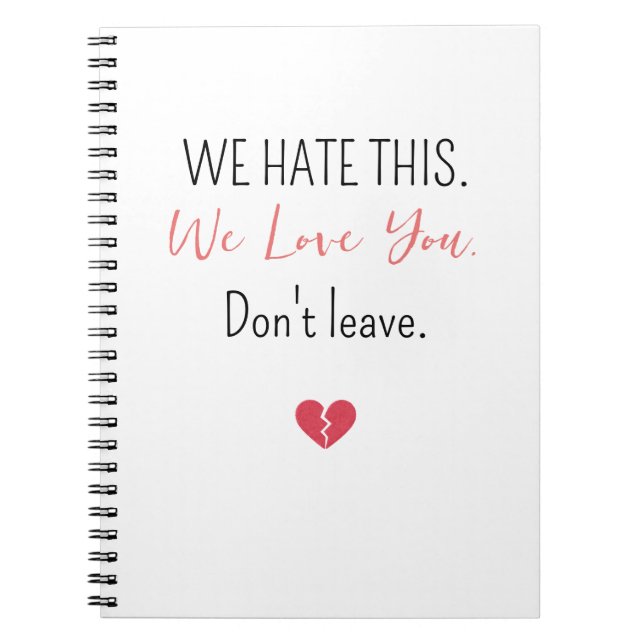 Cuaderno Emotional Farewell Coworker Don’t Leave (Frente)