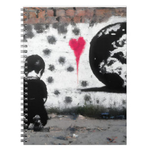 Cuaderno Emotive Street Art Boy Earth Heart Mural