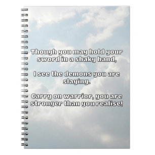 Cuaderno Empath Warrior Positive Citation Animation