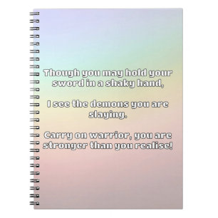 Cuaderno Empath Warrior Positive Citation Animation