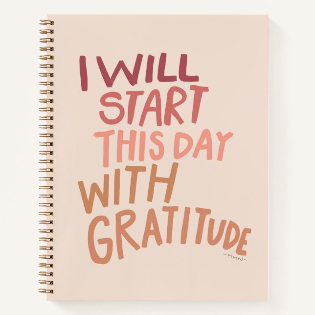 Cuaderno Empezaré este día con gratitud - atrevido moda (Anverso)