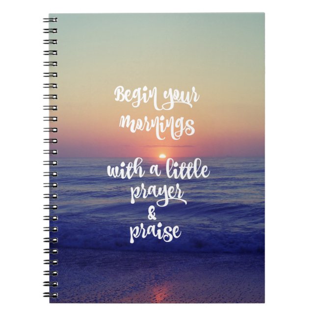 Cuaderno Empieza tus mañanas con oraciones y elogios (Frente)