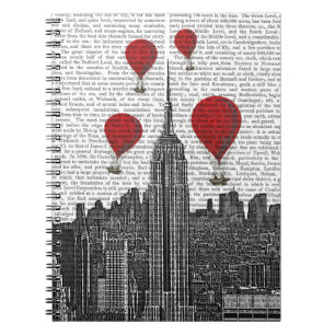 Cuaderno Empire State Building y Red Hot Air Balloons