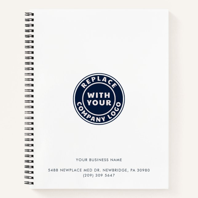 Cuaderno Empleados de la empresa promocional de logotipos d (Anverso)