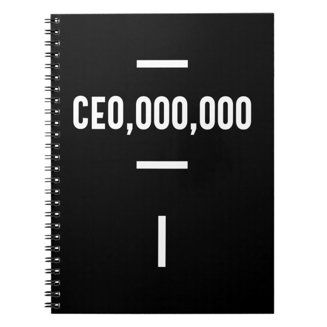 Cuaderno Emprendedor - CEO,000,000 Tee Funny Business (Frente)