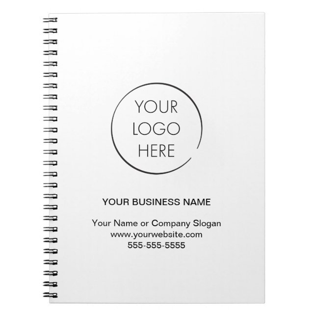 Cuaderno Empresa Comercial de Logotipo de Presupuesto (Frente)