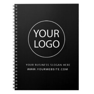 Cuaderno Empresa de Logotipo Empresarial Negro Profesional 