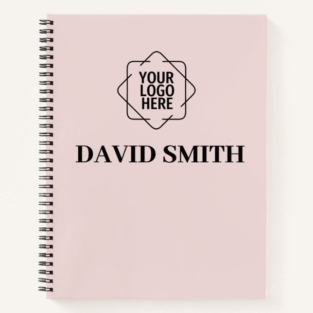 Cuaderno empresa de negocios rosa ruidoso Moderno Minimalis (Anverso)