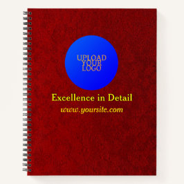 Cuaderno Empresa personalizada Carmine Velvet de lujo