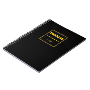 Cuaderno Empresa personalizada negra moderna personalizada 