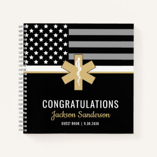 Cuaderno EMT Primer Respondedor EMS Retirement Guest Book