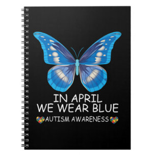 Cuaderno En Abril Usamos Autis De Cinta De Mariposa Azul