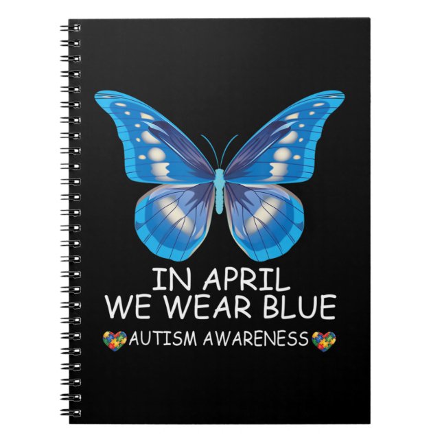 Cuaderno En Abril Usamos Autis De Cinta De Mariposa Azul (Frente)
