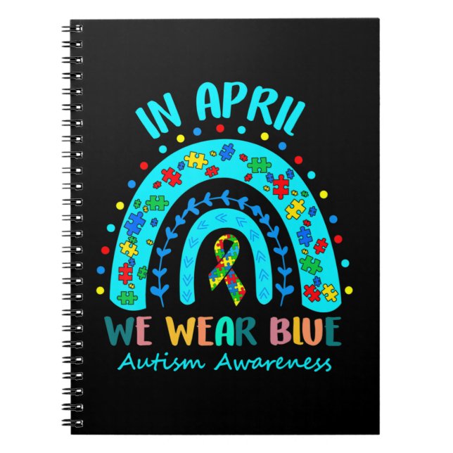 Cuaderno En Abril Usamos Autismo Azul Awareness Mes Autis (Frente)