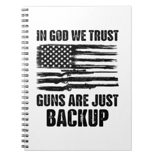 Cuaderno En Dios confiamos en que las armas estén de vuelta