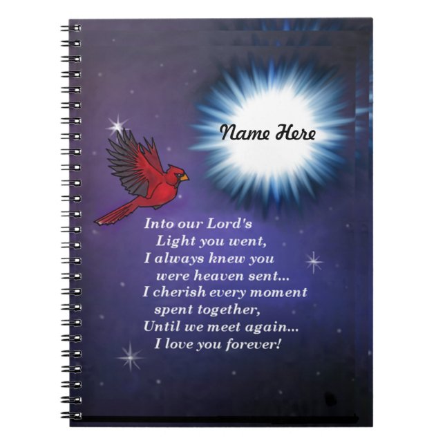 Cuaderno En el cardenal de la luz (Frente)
